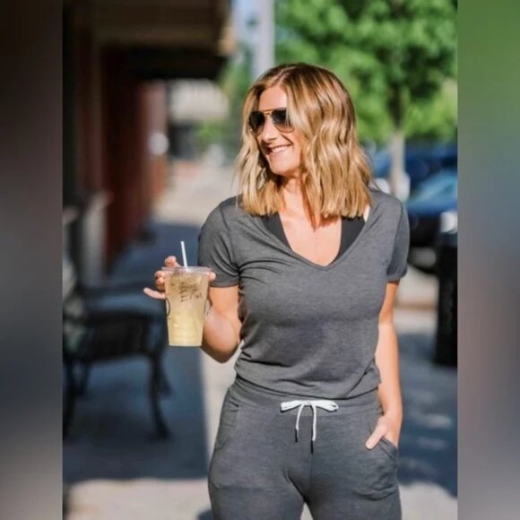 Vuori Gray Jumpsuit - Picture 1 of 11